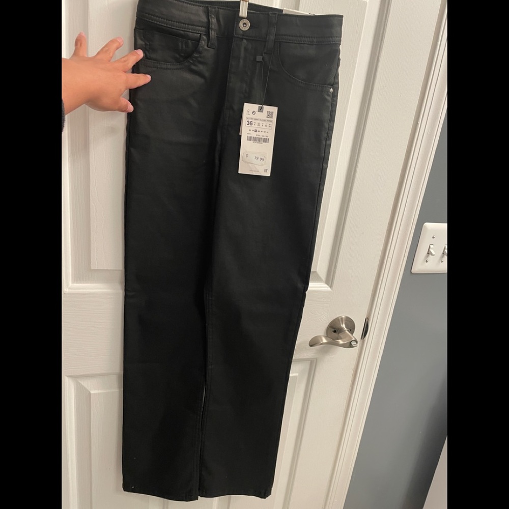 Zara Coated Slim Pants